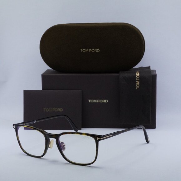 Tom Ford FT5699-B 052 Square Eyeglasses - Dark Havana 53mm - Picture 1 of 8